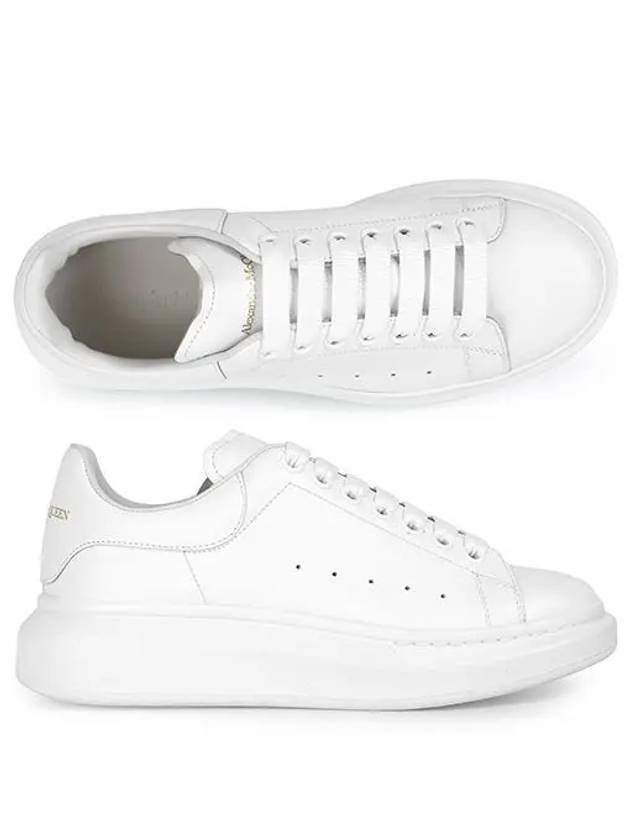 Oversized Leather Tab Low Top Sneakers White - ALEXANDER MCQUEEN - BALAAN 3