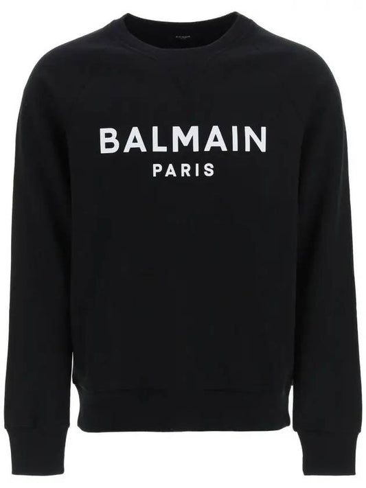 Paris Logo Sweatshirt Black - BALMAIN - BALAAN.