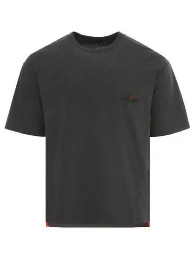 Pocket logo embroidered teak short sleeve t shirt 271687 - KITON - BALAAN 1