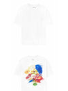 Swaying Flower Back Logo Short Sleeve T-Shirt White - WOOYOUNGMI - BALAAN 5