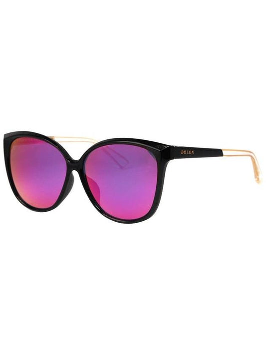 BOL5012 B11 square oversized horn rimmed mirror lens luxury sunglasses - BOLON - BALAAN 1