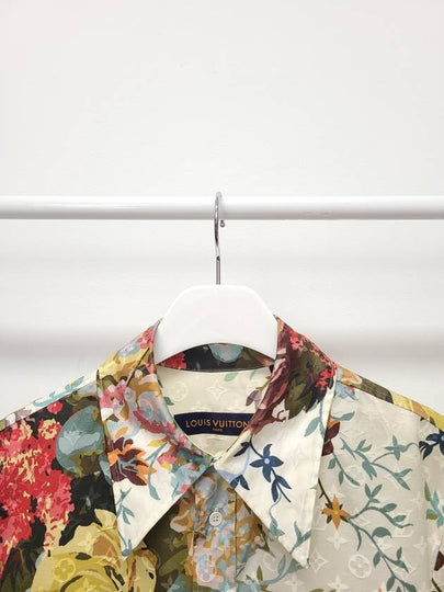 Flower Monogram Classic Silk Shirt S - LOUIS VUITTON - BALAAN 2