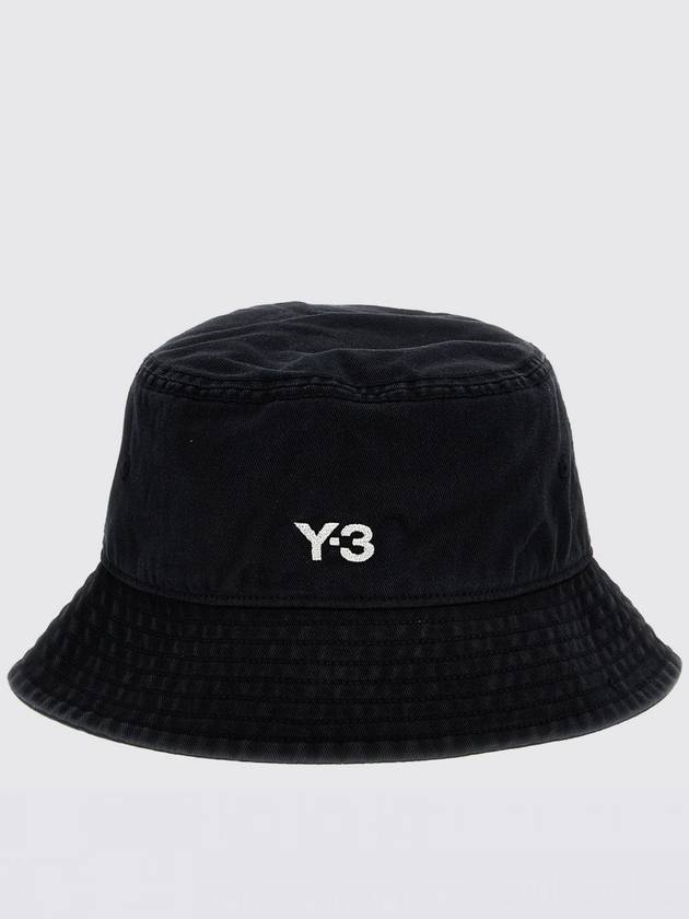 Embroidered Logo Bucket Hat Black - Y-3 - BALAAN 4