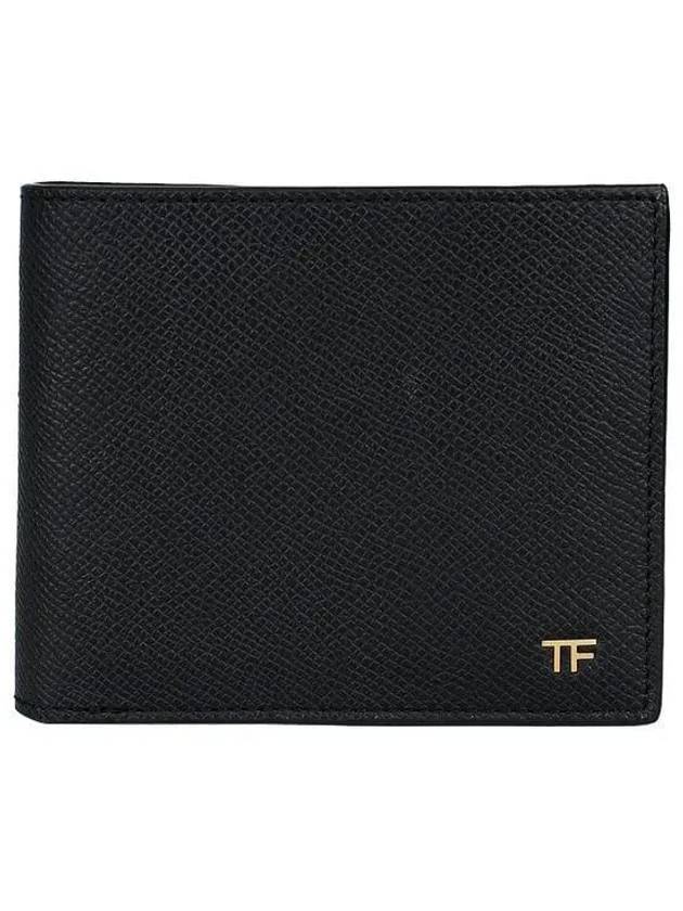 Small Grain Leather Half Wallet Black - TOM FORD - BALAAN 2