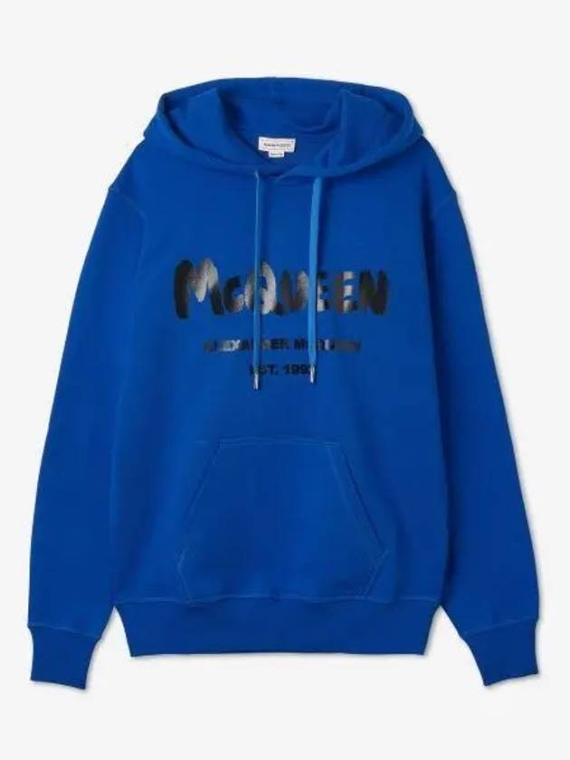 Graffiti Logo Hoodie Blue - ALEXANDER MCQUEEN - BALAAN 2