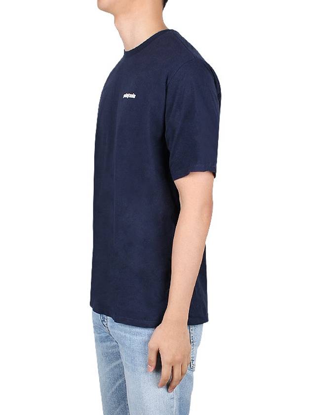 P 6 Logo Respancer Billy Short Sleeve T-Shirt Navy - PATAGONIA - BALAAN 4