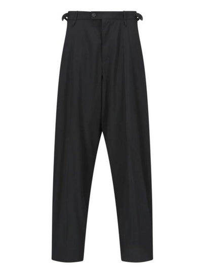 Waist Buckle Strap Straight Pants Black - BALENCIAGA - BALAAN 2