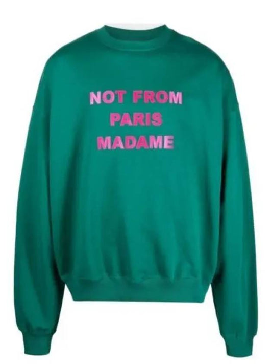 Drold Monsieur NFPM Logo Sweatshirt Green ASW102CO001 - DROLE DE MONSIEUR - BALAAN 1