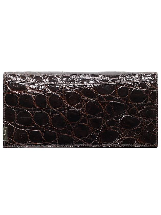 CROCODILE leather long wallet 66 7623 01 - SALVATORE FERRAGAMO - BALAAN 1