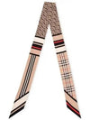 Montage Print Silk Skinny Scarf Archive Beige - BURBERRY - BALAAN 2