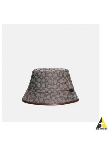 Signature Jacquard Bucket Hat CH790 OAK - COACH - BALAAN 1