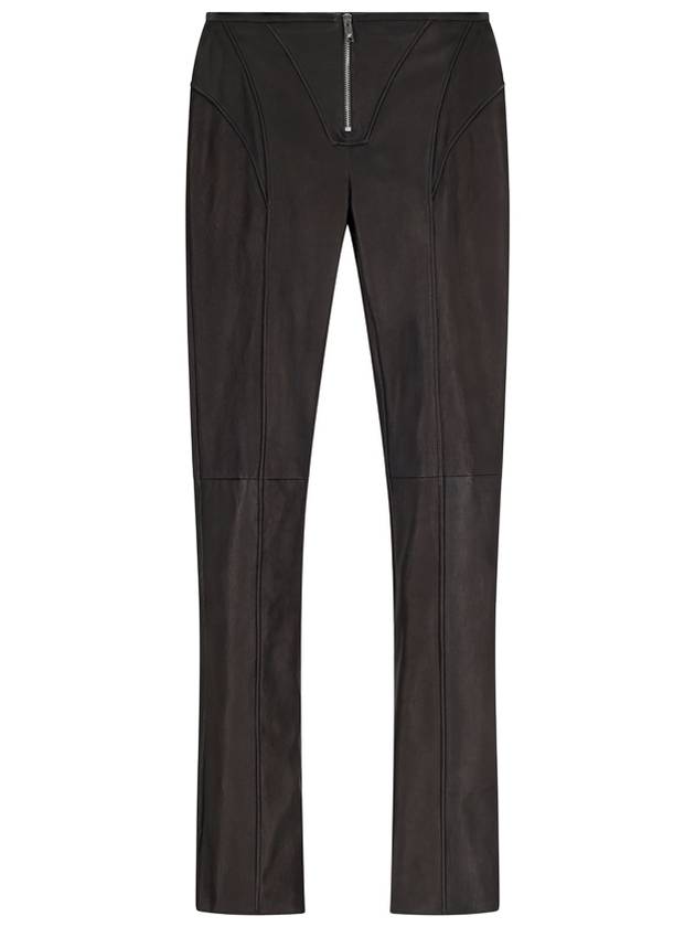 NAPPA LEATHER SLIM TROUSERS - BLUMARINE - BALAAN 1