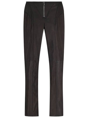 NAPPA LEATHER SLIM TROUSERS - BLUMARINE - BALAAN 1