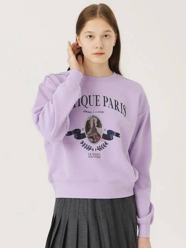 Brushed Options Antique Eiffel Paris Sweat Shirts LAVENDER - LE SOLEIL MATINEE - BALAAN 4