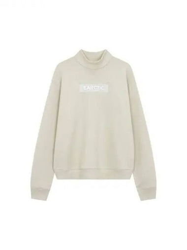 Women s Transparent Patch Mock Neck Sweatshirt Beige 270678 - EMPORIO ARMANI - BALAAN 1