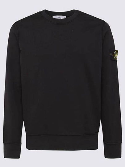 Wappen Patch Crew Neck Cotton Sweatshirt Black - STONE ISLAND - BALAAN 2