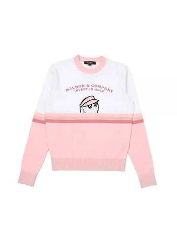 Shy Bucket Sweater PINK WOMAN M3122PKT16PNK - MALBON GOLF - BALAAN 1