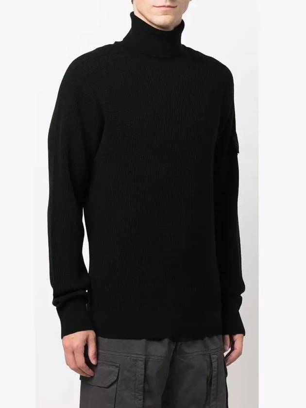 Men's Shadow Project Wappen Knit Turtleneck Black - STONE ISLAND - BALAAN 5