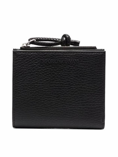 Logo Zipper Card Wallet Black - EMPORIO ARMANI - BALAAN 2