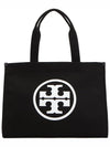 Ella Canvas Large Tote Bag Black - TORY BURCH - BALAAN 2