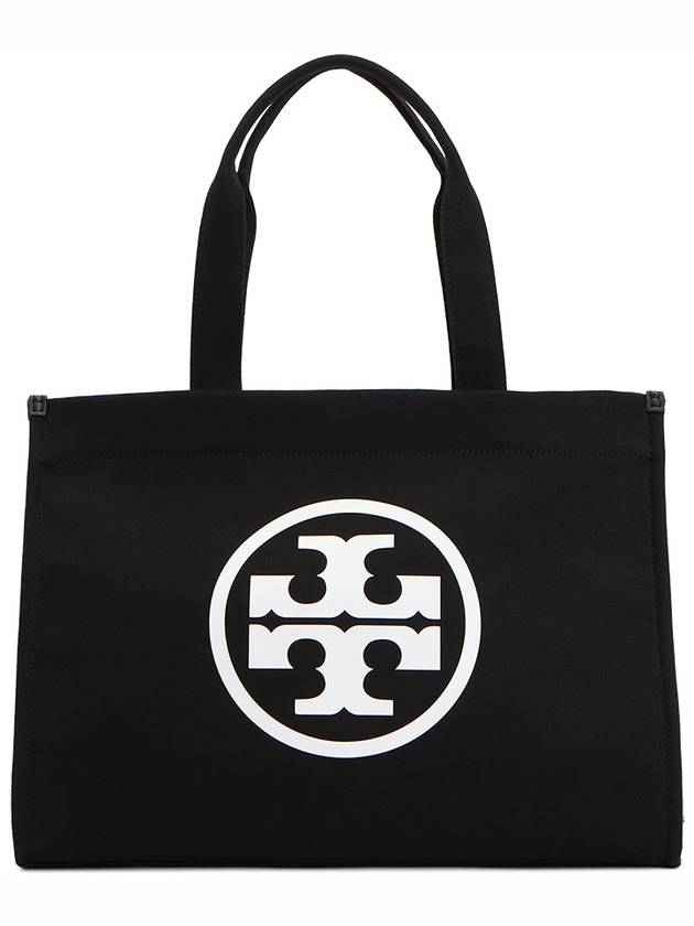 Ella Canvas Large Tote Bag Black - TORY BURCH - BALAAN 2