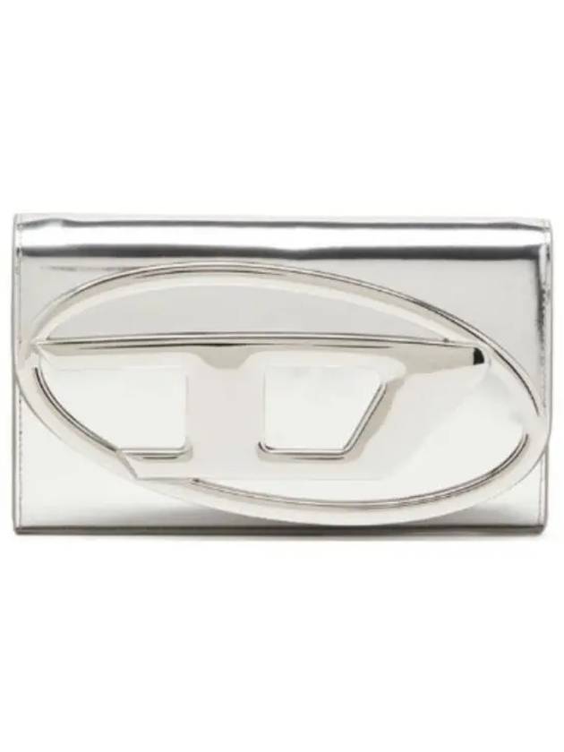 1DR Strap Leather Long Wallet Silver - DIESEL - BALAAN 2