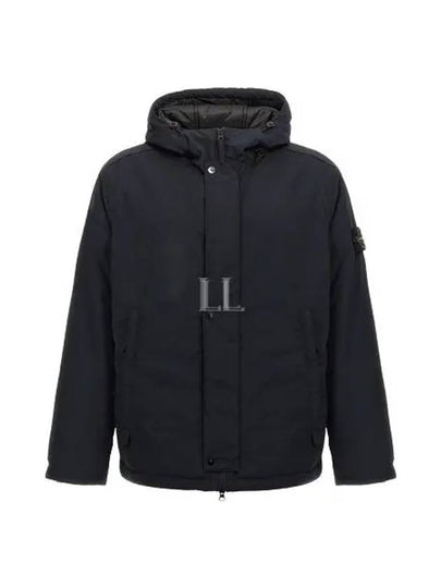 Techno Fabric Hooded Jacket Navy - STONE ISLAND - BALAAN 2