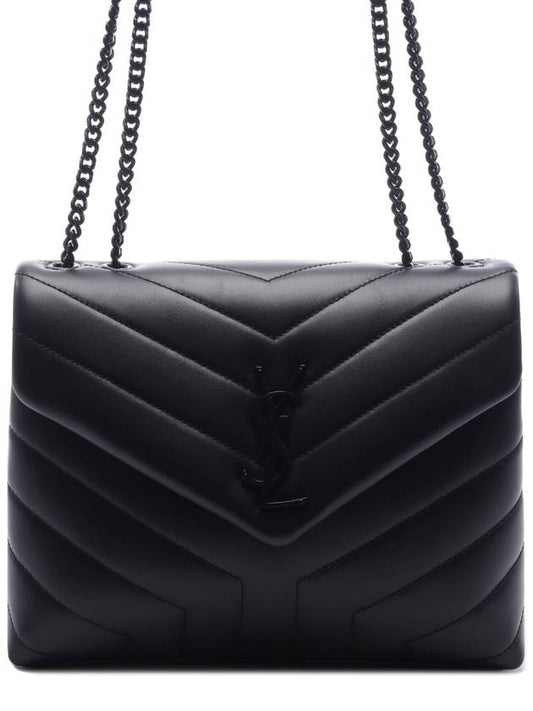 Monogram Loulou Matelasse Y Leather Small Shoulder Bag Black - SAINT LAURENT - BALAAN 2