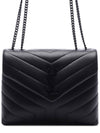 Monogram Loulou Matelasse Y Leather Small Shoulder Bag Black - SAINT LAURENT - BALAAN 3