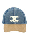 Triomphe Denim Ball Cap Blue - CELINE - BALAAN 1