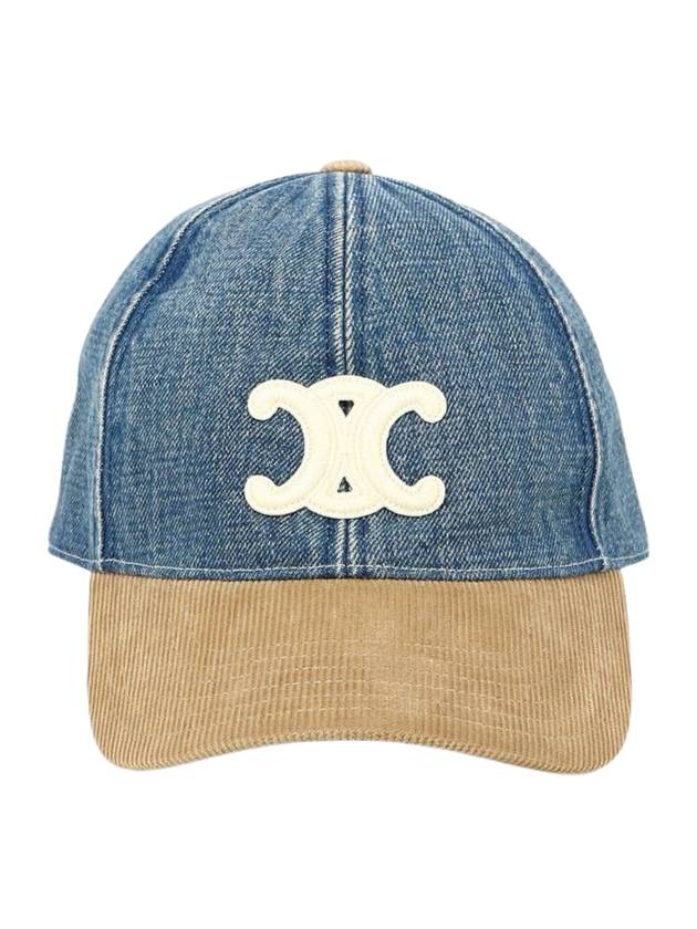 Triomphe Denim Ball Cap Blue - CELINE - BALAAN 1