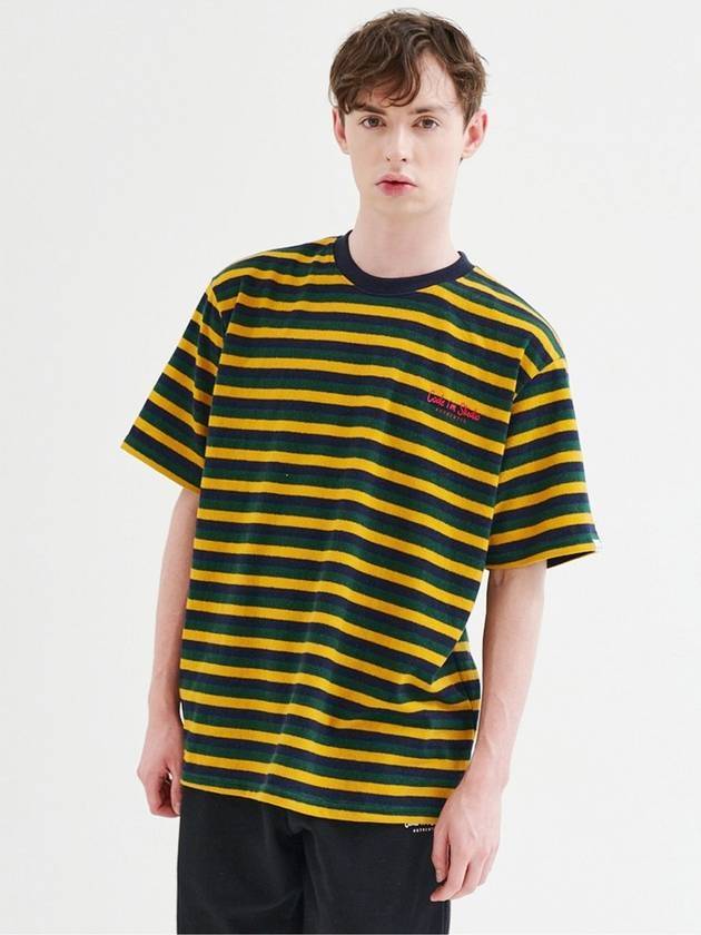 CODE IM Logo Printing Striped Overfit Short Sleeve T-Shirt - CODE I'M - BALAAN 1