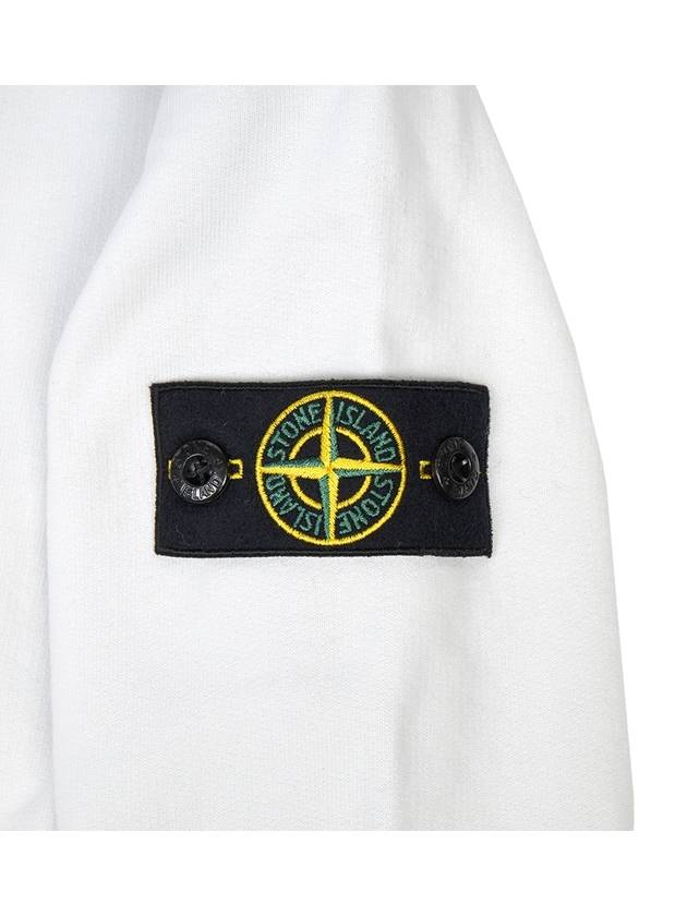 Kids Organic Cotton Fleece Sweatshirt White - STONE ISLAND - BALAAN 6