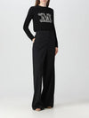 Mendoza Virgin Wool Straight Pants Black - MAX MARA - BALAAN 3