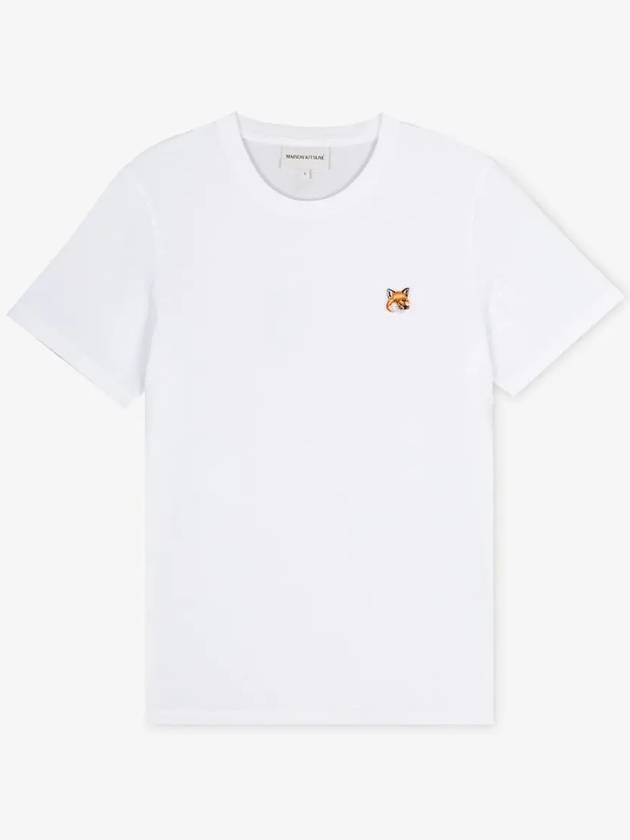 Fox Head Patch Regular Short Sleeve T-Shirt White - MAISON KITSUNE - BALAAN 3