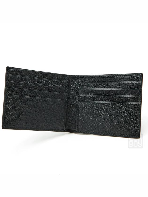 GG Marmont Leather Bi Fold Wallet Black Gold - GUCCI - BALAAN 4