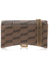 Hourglass BB Monogram Chain Long Wallet Brown - BALENCIAGA - BALAAN 4