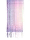 Firny Embroidery Logo Check Alpaca Muffler Lilac - ISABEL MARANT - BALAAN 2