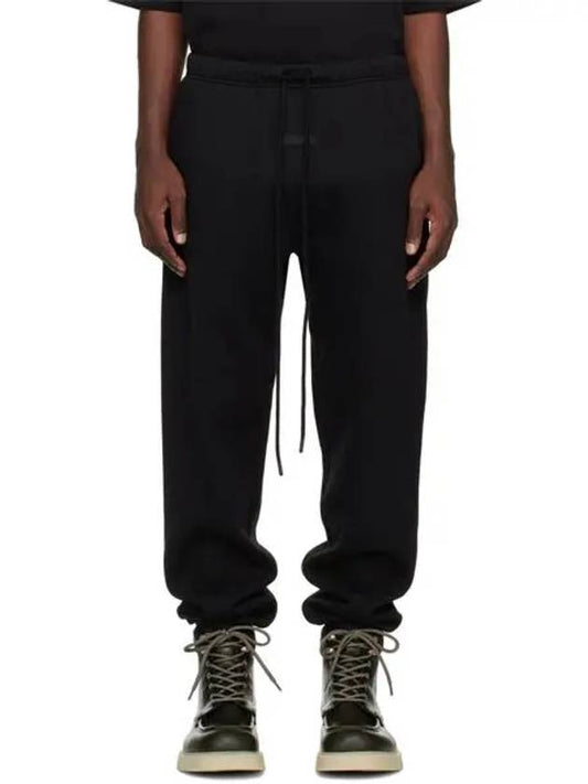 Drawstring Sweat Jogger Pants Jet Black - FEAR OF GOD ESSENTIALS - BALAAN 1