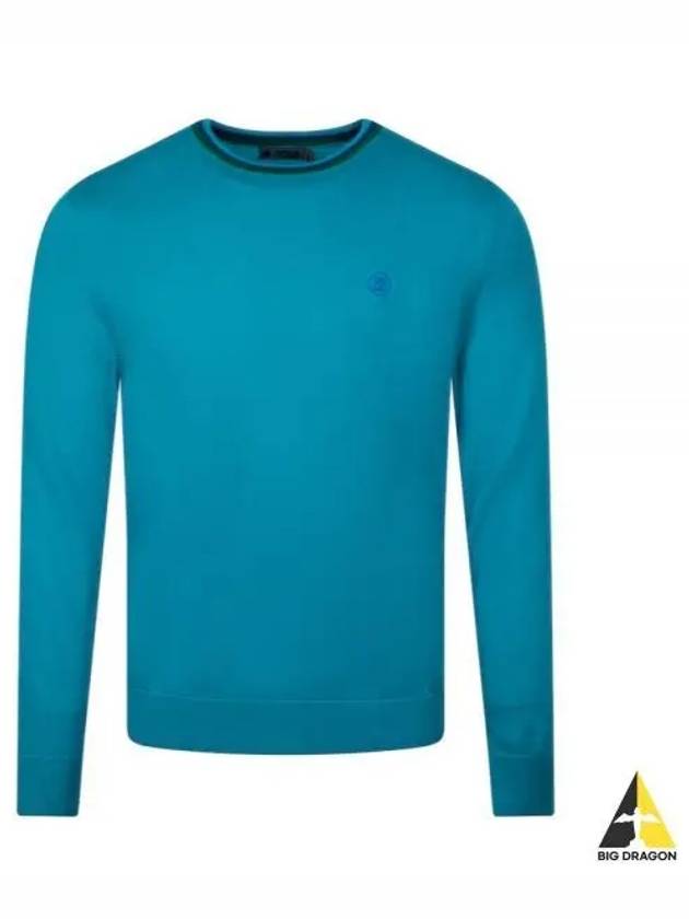 Crew Neck Merino Wool Sweater Blue - G/FORE - BALAAN 2