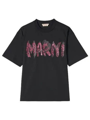 Logo short sleeve t shirt black - MARNI - BALAAN 1