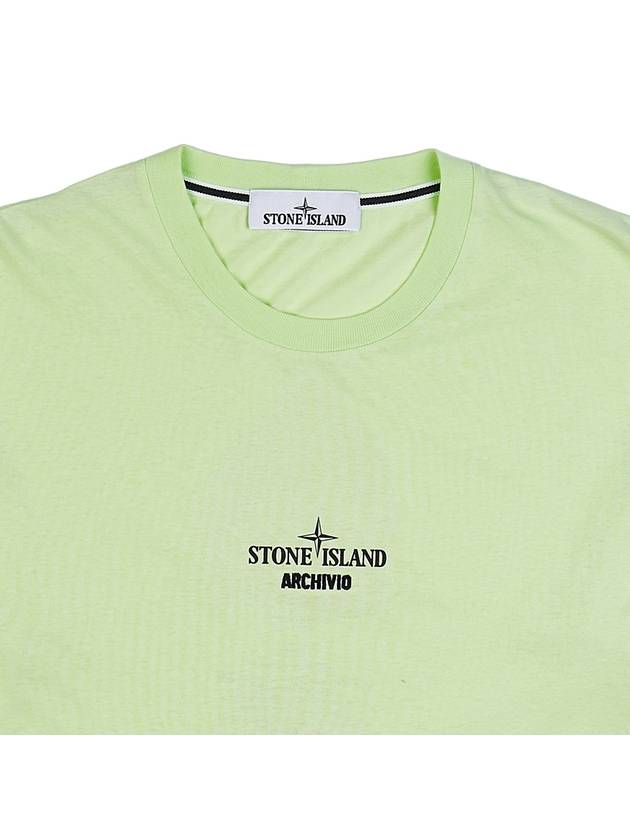 Archibio PVC Print Short Sleeve T-Shirt Light Green - STONE ISLAND - BALAAN 5