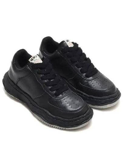 Wayne OG Sole Leather Low Top Sneakers Black - MIHARA YASUHIRO - BALAAN 2