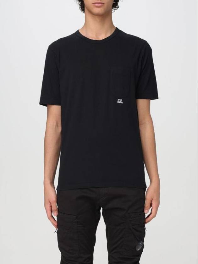 24/1 Jersey Garment Dyed Pocket Short Sleeve T-Shirt Black - CP COMPANY - BALAAN 2