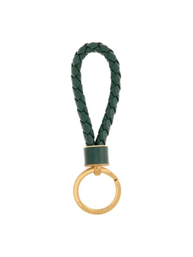 Intrecciato Lambskin Key Holder Green - BOTTEGA VENETA - BALAAN 2