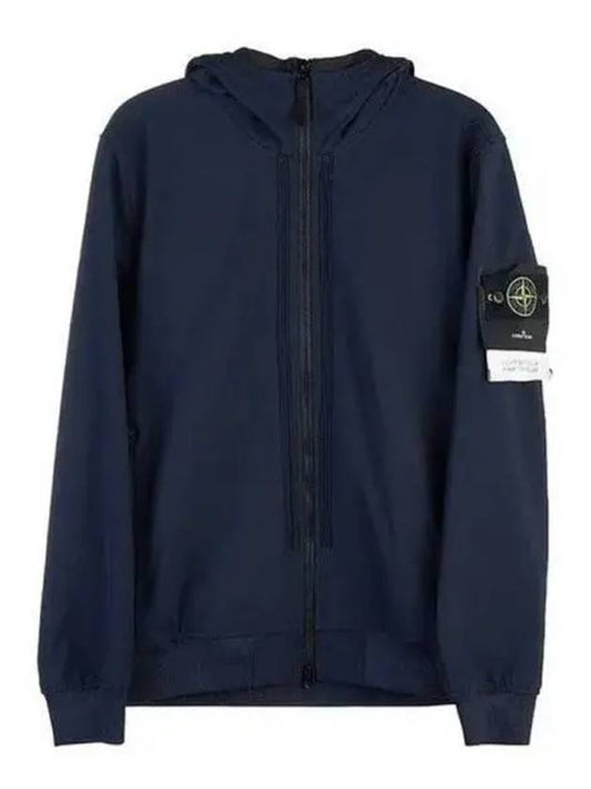 Wappen Patch Soft Shell Hooded Jacket Navy - STONE ISLAND - BALAAN 2