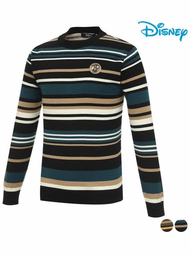 Men s Wool Striped Knit Sweater DO3MKT003 - DISNEY GOLF - BALAAN 2