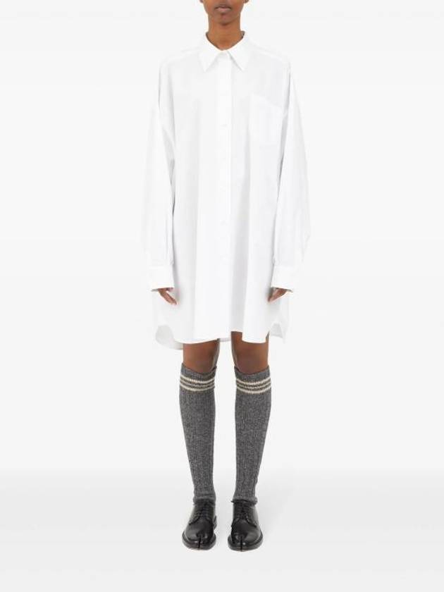 Oversized Long Sleeve Shirt Optical White - MAISON MARGIELA - BALAAN 3