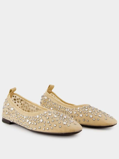 Crystal Ballerinas - Tory Burch - Nylon - Beige - TORY BURCH - BALAAN 2