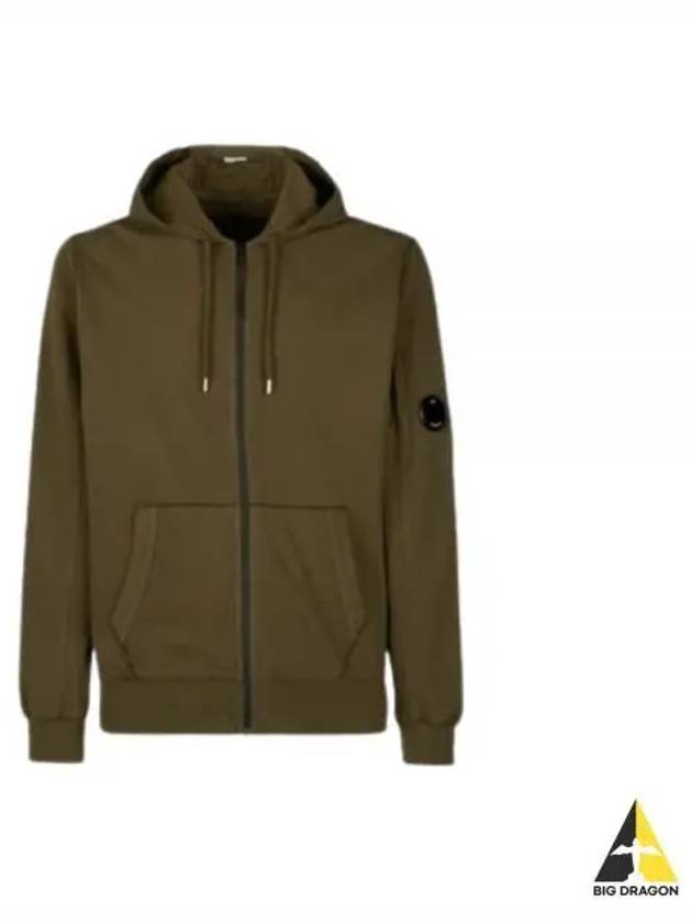 Light Fleece Zip Up Hoodie Green - CP COMPANY - BALAAN 2